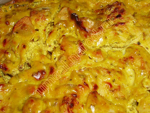 Курица запечённая с сыром
